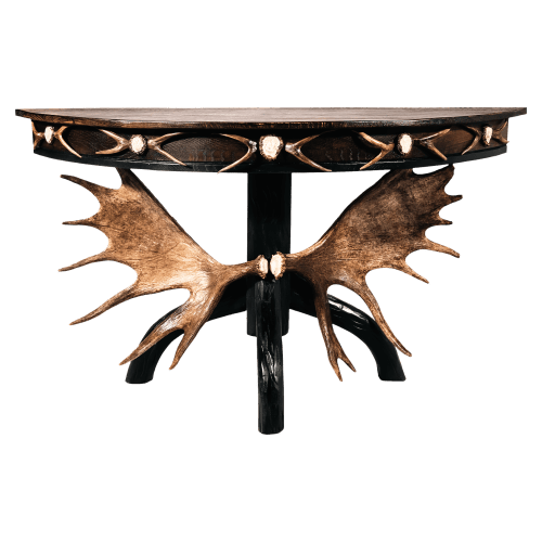 Antlerworx Half-Moon Moose Console Table