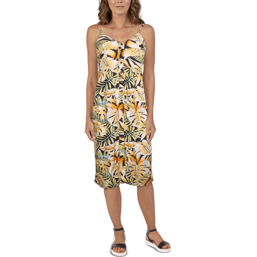 Natural Reflections Tropical Print Midi Dress for Ladies