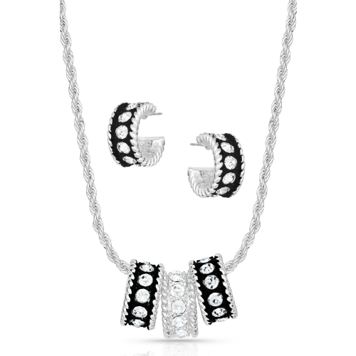 Montana Silversmiths Crystal Shine Necklace and Earrings Set