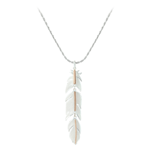 Montana Silversmiths 3-Piece Silver Feather Necklace