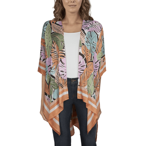 Natural Reflections Tangerine Tropics Ruana for Ladies