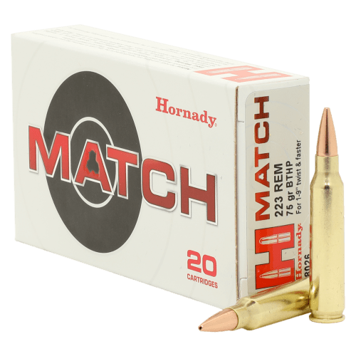 Hornady Match .223 Rem 75 Grain Centerfire Rifle Ammo