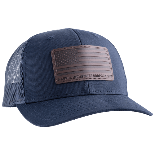 Magpul Leather American Flag Patch Trucker Cap