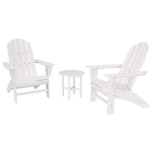 POLYWOOD Vineyard 3-Piece Curveback Adirondack Set