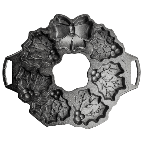 Lodge Seasoned Cast Iron Holiday Wreath Pan
