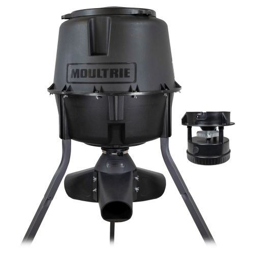 Moultrie 30-Gallon Gravity/Spin Kit Tripod Game Feeder Combo