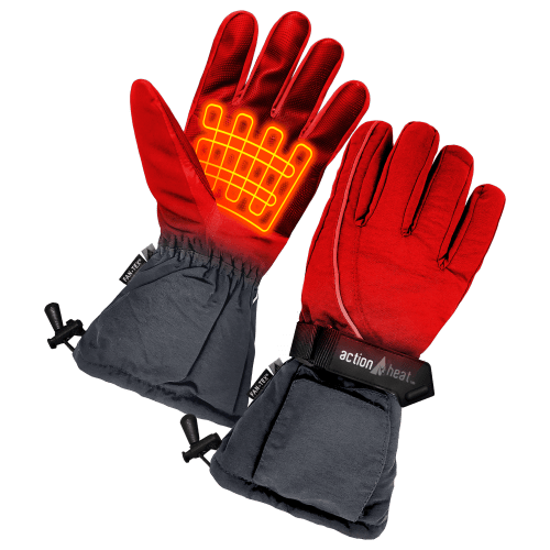 ActionHeat AA Battery Heated Snow Gloves for Men