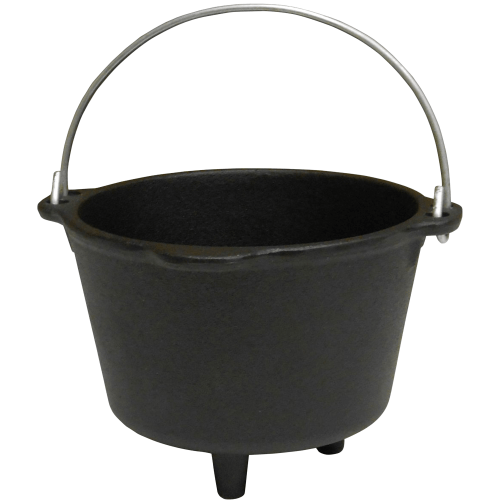 King Kooker 3-Cup Pre-Seasoned Cast-Iron Pot with Feet
