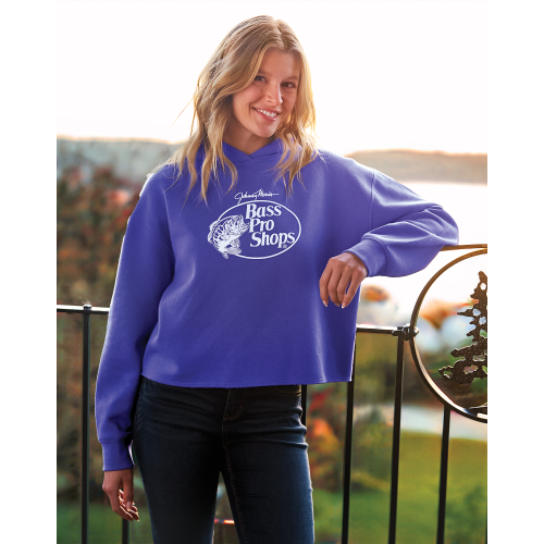 Bass Pro Shops Logo Cropped Long-Sleeve Hoodie for Ladies