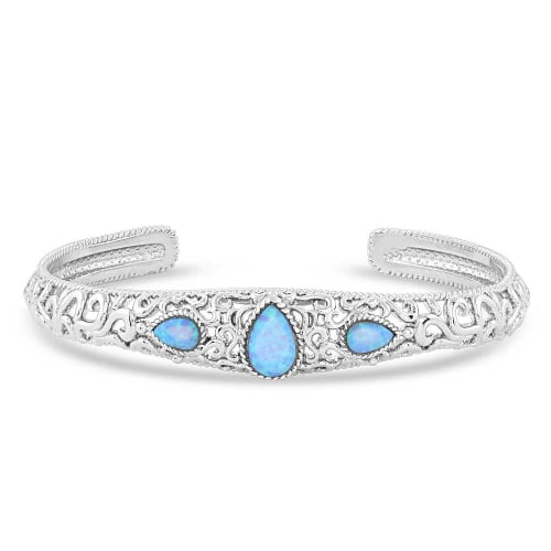 Montana Silversmiths Crystal Pools Silver Cuff Bracelet