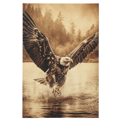 Open Road Brands Eagle on Water Canvas Wall Art