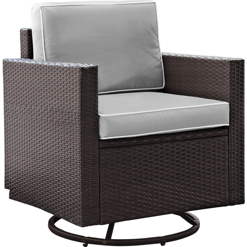 Crosley Palm Harbor Outdoor Wicker Swivel Rocker Chair