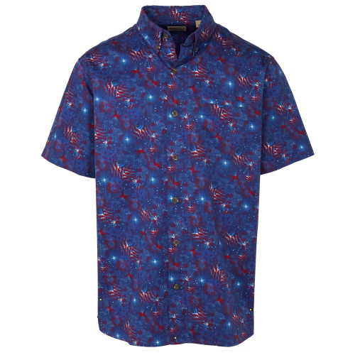 New! RedHead Patriotic Night Short-Sleeve Shirt for Men