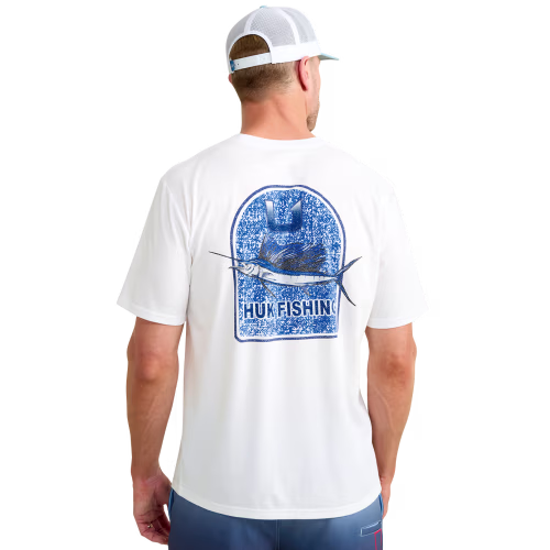 New! Huk KC Badge Series Short-Sleeve T-Shirt for Men