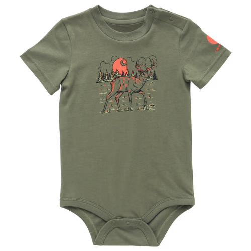 New! Carhartt Deer Short-Sleeve Bodysuit for Babies