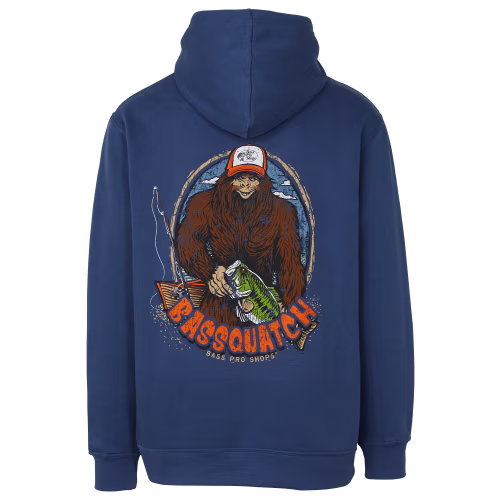 New! Bass Pro Shops Bassquatch Long-Sleeve Hoodie for Men