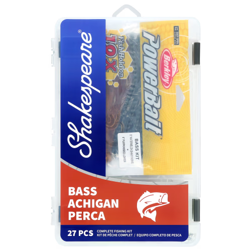 New! Shakespeare Catch More Fish Bass Tackle Box Kit