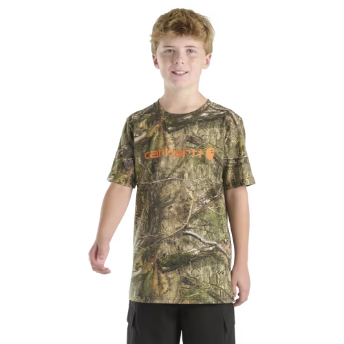 New! Carhartt Logo Camo Short-Sleeve T-Shirt for Kids
