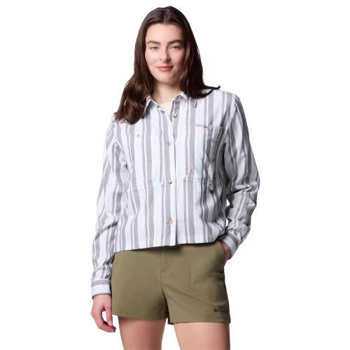 New! Columbia Brea Falls Woven Long-Sleeve Shirt for Ladies