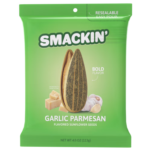New! SMACKIN' Garlic Parmesan Sunflower Seeds