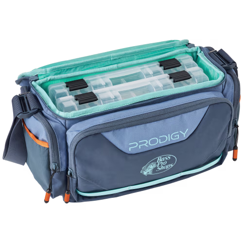 New! Bass Pro Shops Prodigy 3600 Tackle Bag with Lumbar Belt