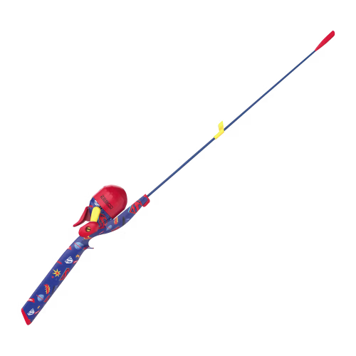New! Zebco Superman Floating Spincast Combo