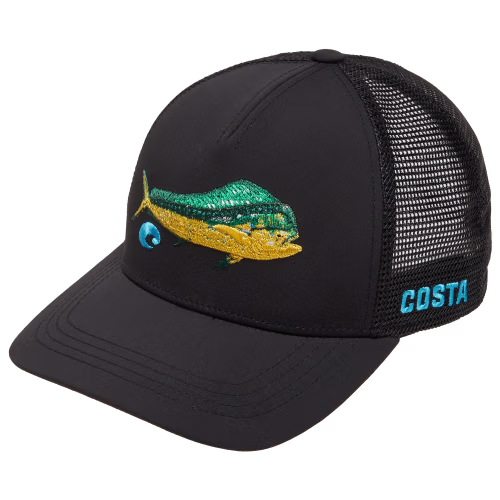 New! Costa Del Mar Dorado Stitched Trucker Cap