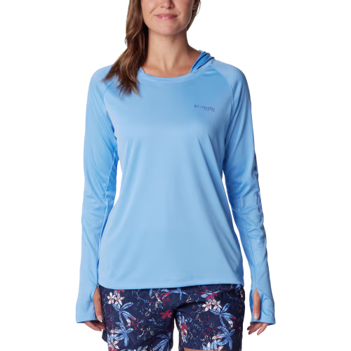 New! Columbia PFG Tidal Tee Long-Sleeve Hoodie for Ladies