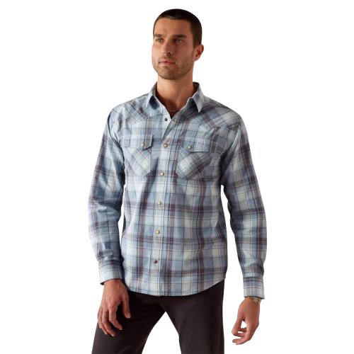 New! Ariat Hunter Retro Long-Sleeve Snap-Down Shirt for Men