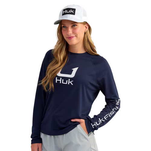 New! Huk Icon Crew-Neck Long-Sleeve Shirt for Ladies