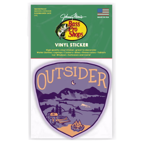 New! Bass Pro Shops Outsider Vinyl Sticker