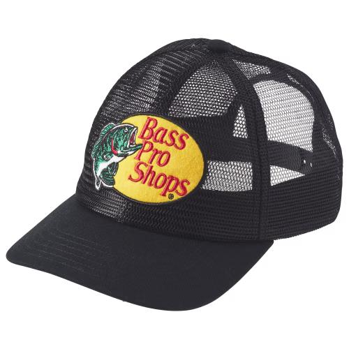 New! Bass Pro Shops Woodcut Logo All-Mesh Snapback Cap