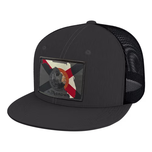 New! FloGrown State Split Applique Mesh-Back Cap
