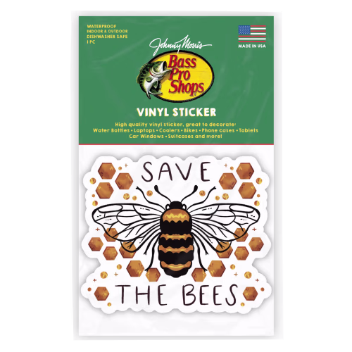 New! Bass Pro Shops Save The Bees Vinyl Sticker