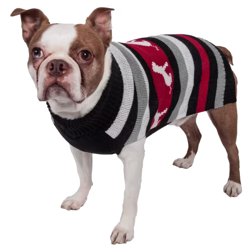 New! Pet Life Dog-Patterned Striped Sweater for Dogs