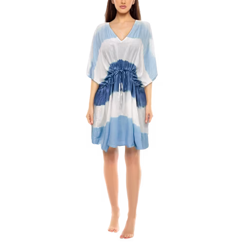 New! Quagga Tie-Dye V-Neck Cover-Up for Ladies