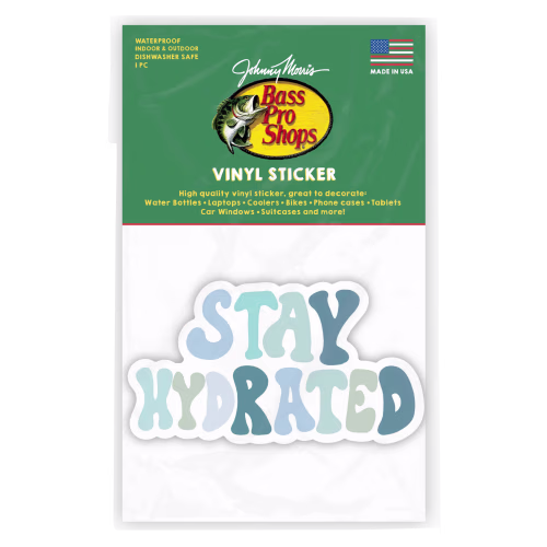 New! Bass Pro Shops Stay Hydrated Vinyl Sticker