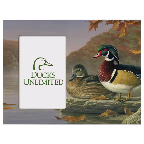 New! Ducks Unlimited Colors of Fall Wood Picture Frame