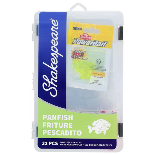 New! Shakespeare Catch More Fish Panfish Tackle Box Kit
