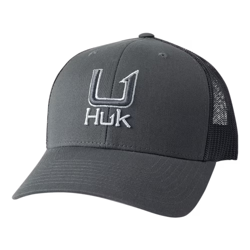 New! Huk Filled Barb U Trucker Cap for Men