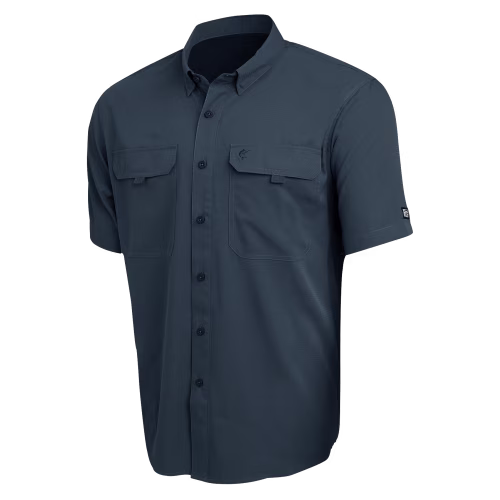 New! Pelagic Keys Solid Short-Sleeve Fishing Shirt for Men