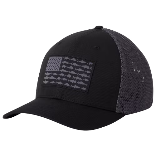 New! Columbia PFG Mesh Fish Flag Ball Cap