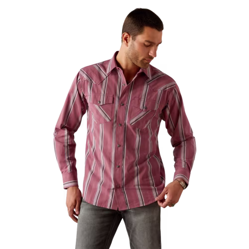 New! Ariat Humphrey Retro Snap Long-Sleeve Shirt for Men