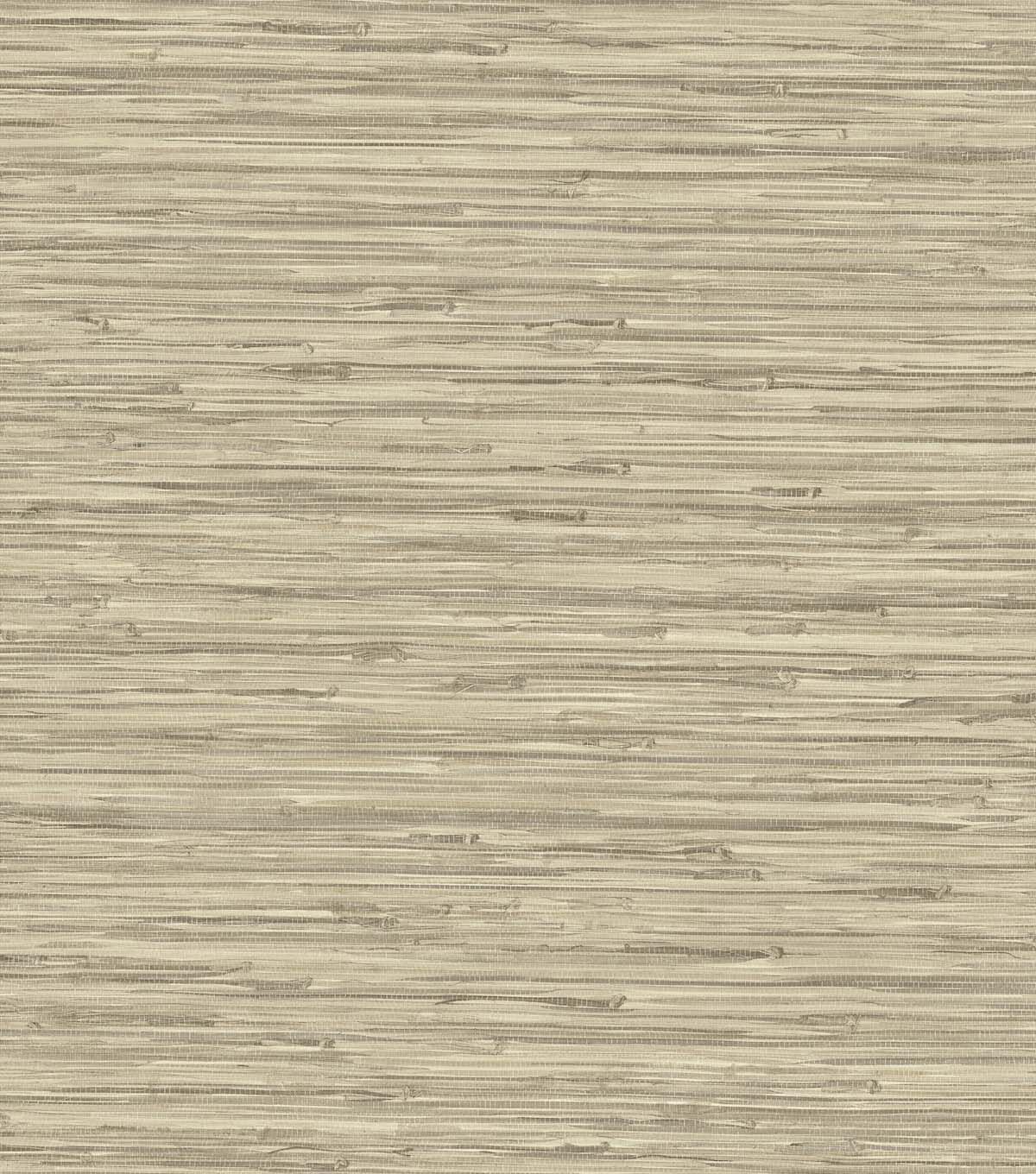 Surface Style 20.5' x 18' Oatmeal Tiki Texture Peel & Stick Wallpaper