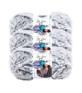 Lion Brand Go For Faux 24yds Jumbo Polyester Yarn 3 Bundle