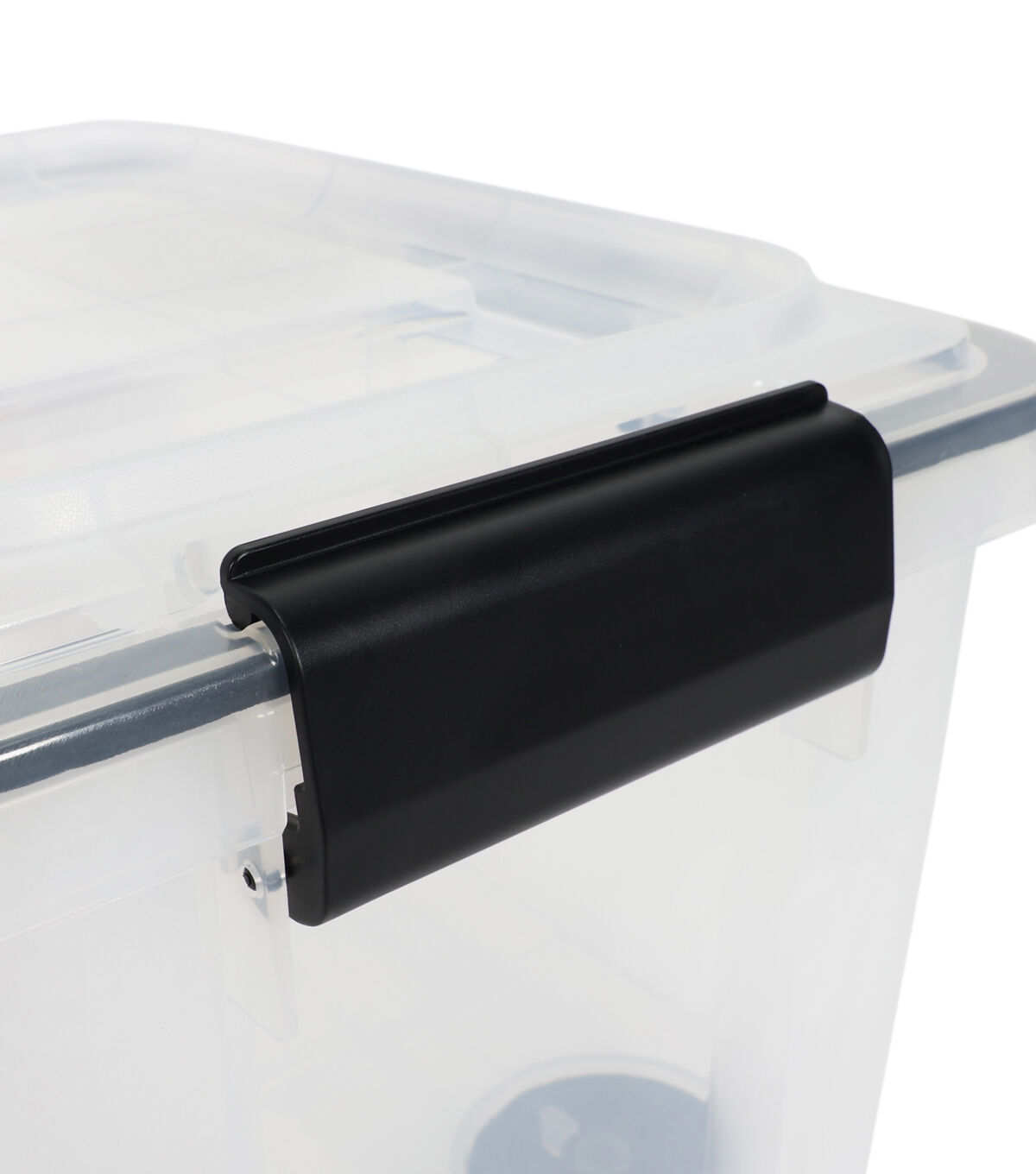 35 Liter Clear Durable Plastic Storage Box With Lid by Top Notch