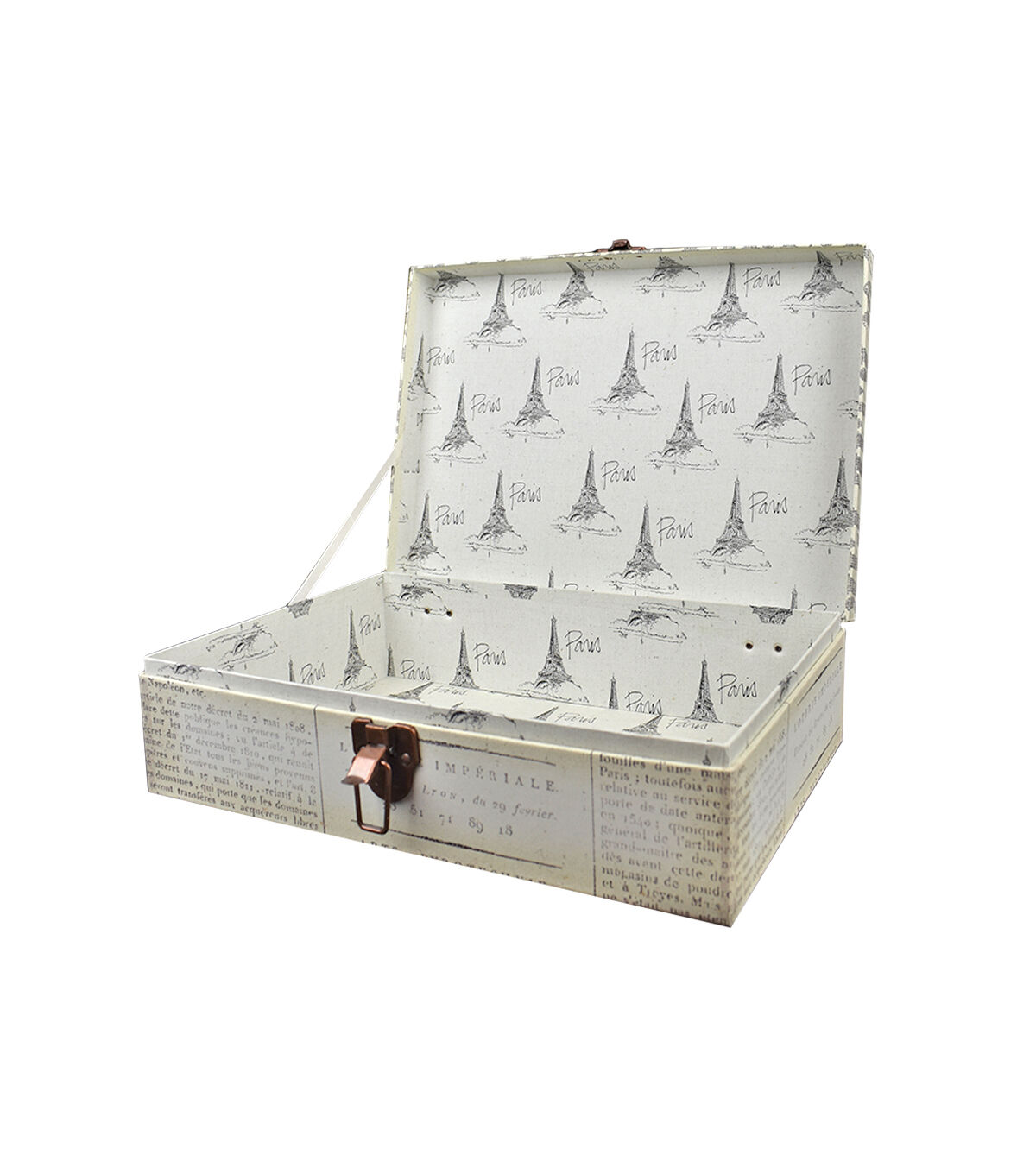 14 Paris Sketch Suitcase Box With Metal Closure by Hudson 43