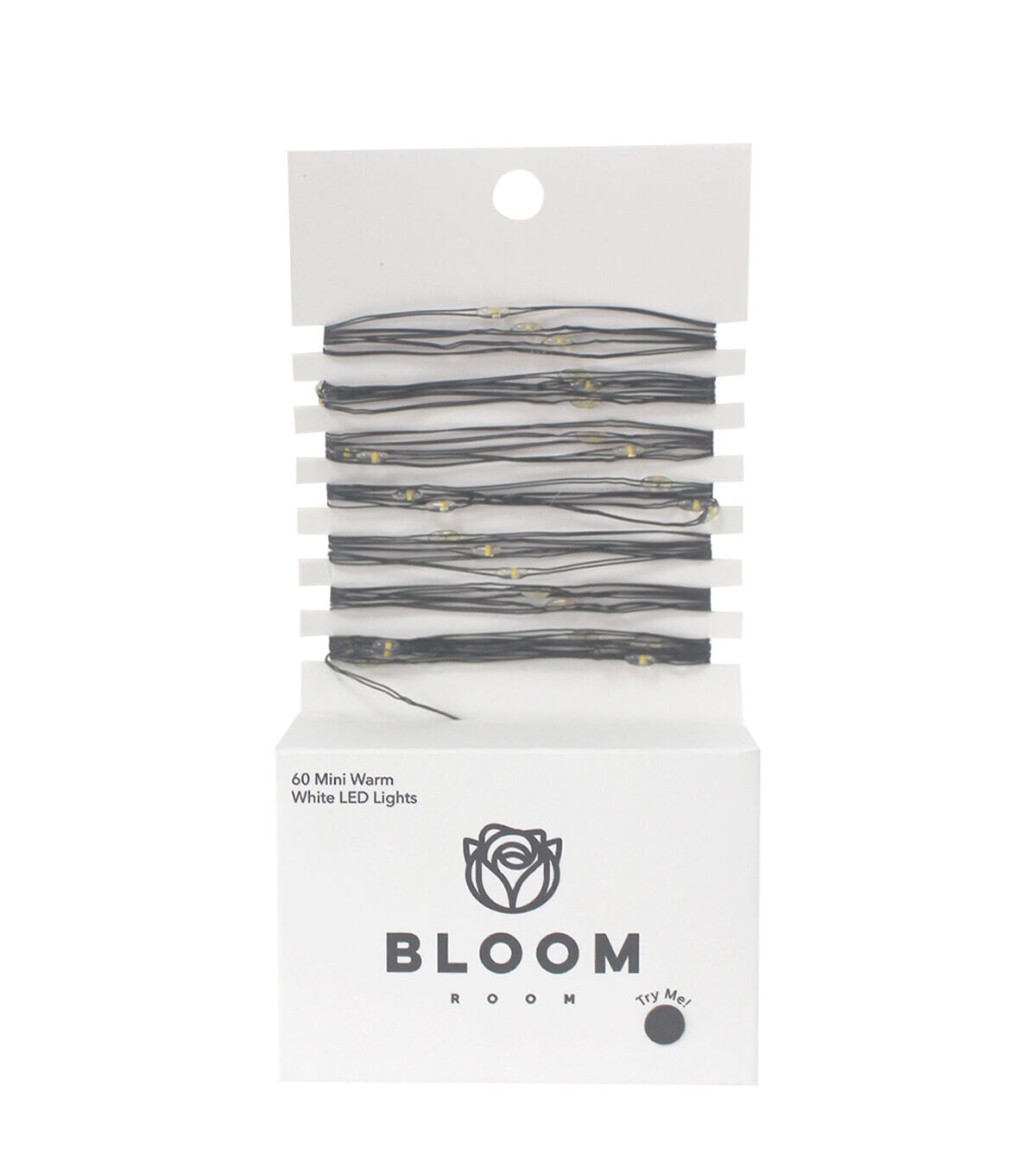 7 LED Black Wire With Warm White String Lights 60ct by Bloom Room