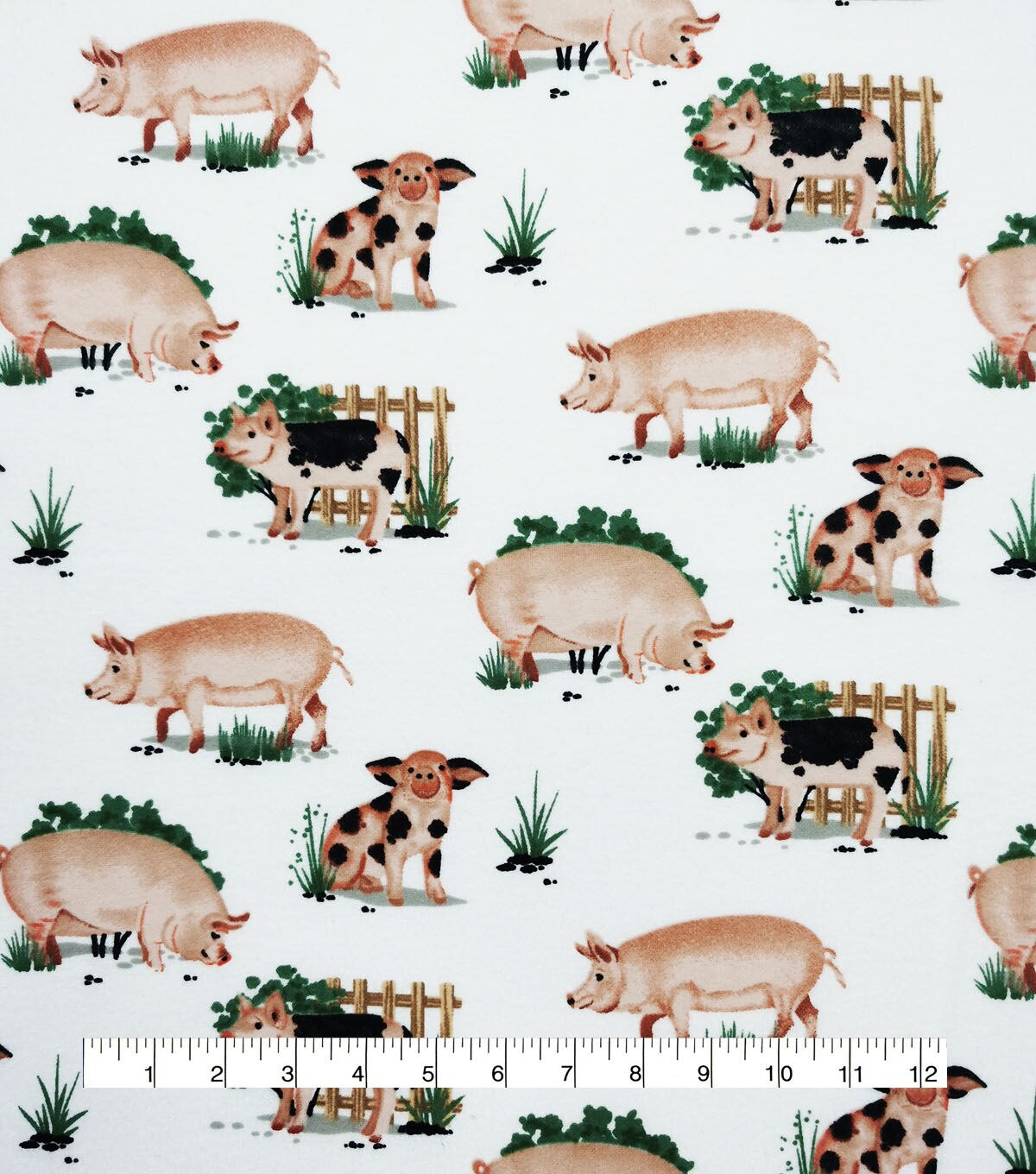 Pigs Super Snuggle Flannel Fabric