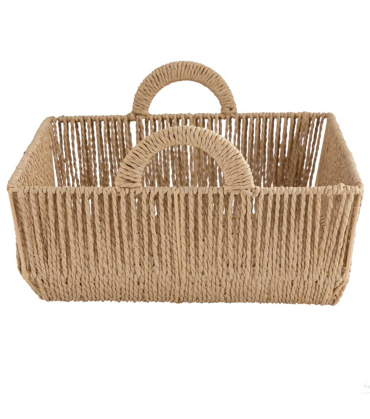 Simplify 15 x 5 Dutch Weave Shelf Storage Basket With Round Handles